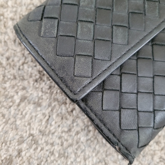 Bottega Veneta Intrecciato Weave Leather Continental Wallet Black - Picture 10 of 15
